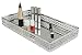 Home Basics Decorative Mirrored Bath Vanity Tray (Mesh & Lace)