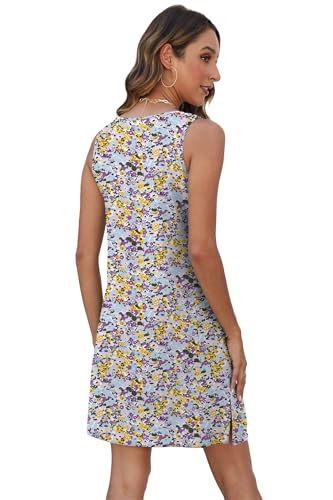 Image of BKRIVE Coverup Summer Dresses for Women 2026 Eyelet Casual Loose Sleeveless Sundresses Tank Dresses with Pockets
