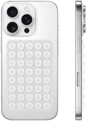 Silicone Suction Phone Case Mount, Non Slip Suction Cup Phone Mount, Phone Accessories Holder for Selfies and Videos, Translucent