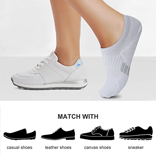 Amutost No Show Socks Womens Athletic Cushion No Slip Low Socks 6-Pairs (S(Us Women Shoes 5-8), Grey2White2Black2) #TOP5