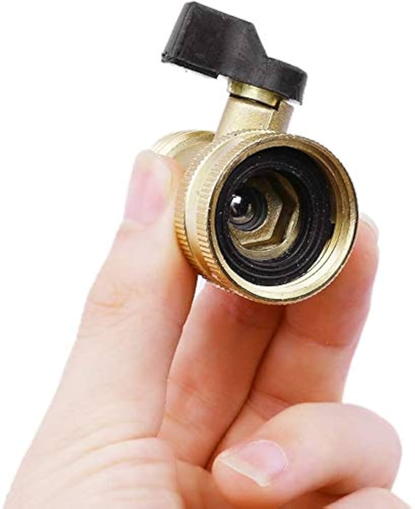 3 Pack 3/4" Brass Garden Hose Shut Off Valve,1-Way Restricted-Flow Water Shut-Off, Fits 3/4 Inch Hose Connector