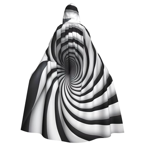 Cape longue Cape de fête avec motif spirale illusion d'optique pour Halloween