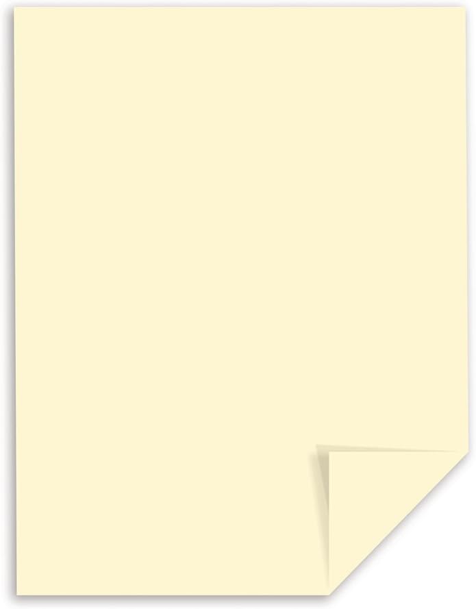 Neenah Exact Vellum Bristol Cardstock, 8.5" x 11", 67 lb/1647 GSM, Cream, 250 Sheets (82371)