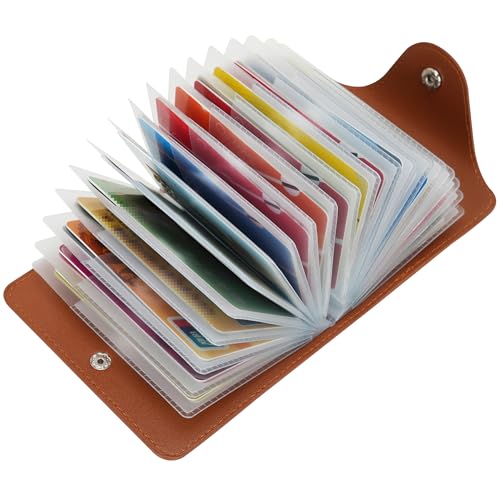 GERIINEER Porte Carte de Crédit Femmes Homme Porte Cartes de Visite PU Cuir 40 emplacements