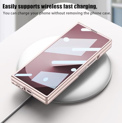 Coque pour Galaxy Z Fold 5 protection écran intégrée étui rose