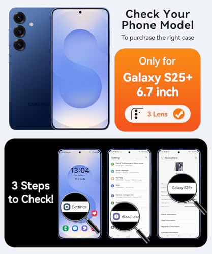 Image of CANSHN Designed for Samsung Galaxy S25 Plus Case (2025) [Full Camera Protection] [Compatible with Magsafe] Translucent Matte Back Protective Phone Cover, Deep Purple