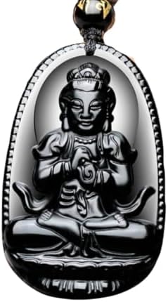 Colar Em Obsidiana Negra "Buda" - Acessório Espiritual para Medit...