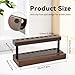 Wooden Pen Holder for Desk, Wood Pencil Holder Fountain Pens Display Stand with 9 Slots and Phone Holder, Stylish Office Desk Decor, Pen Organizer for Office, Home