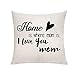 VAVSU Home is Where Mom is I Love You Mom - Fundas de almohada para el día de la madre, 45 x 45 cm, diseño de mamá