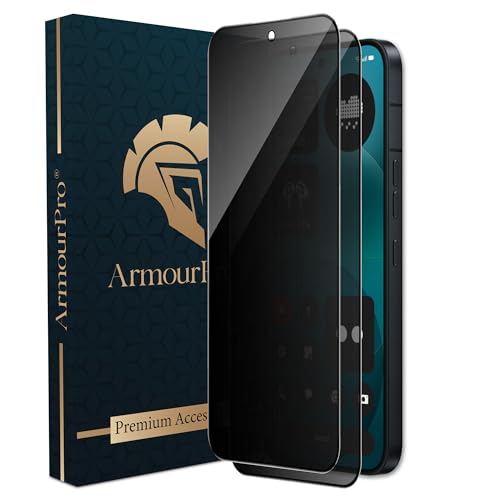 Image of ArmourPro Anti-Spy Privacy Tempered Glass for Nothing Phone (4A) Pro - Anti Peeping Screen Protector, Edge to Edge Full Coverage, 9H Hardness, Easy Installation Kit | Pack of 2
