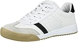 rocker 33 stuttgart  Skechers Zinger-Retro Rockers, Zapatillas para Mujer, Blanco (White Leather/Suede/Black Suede/Yellow WBK), 3 EU