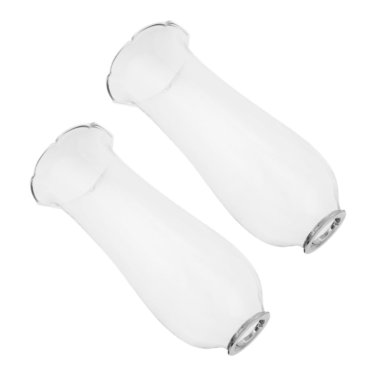 Bougeoir en verre de rechange pour lampe à pétrole et bougie vintage - Lot de 2