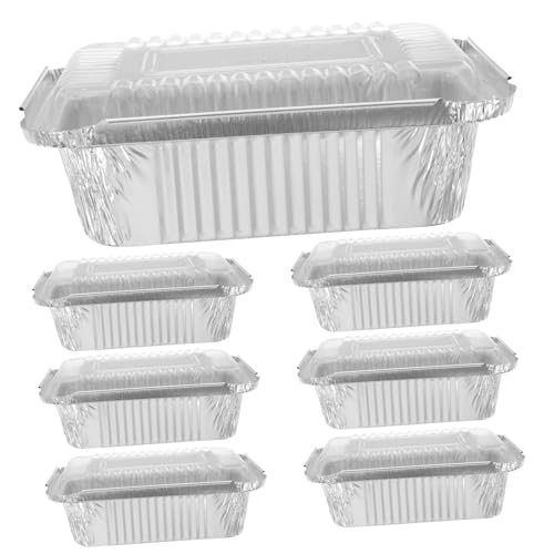 Ciieeo 20個 厚手使い捨てアルミホイルパン 長方形耐熱バーベキューローストトレイ オーブン 電子レンジ対応テイクアウト食品容器 家やキ