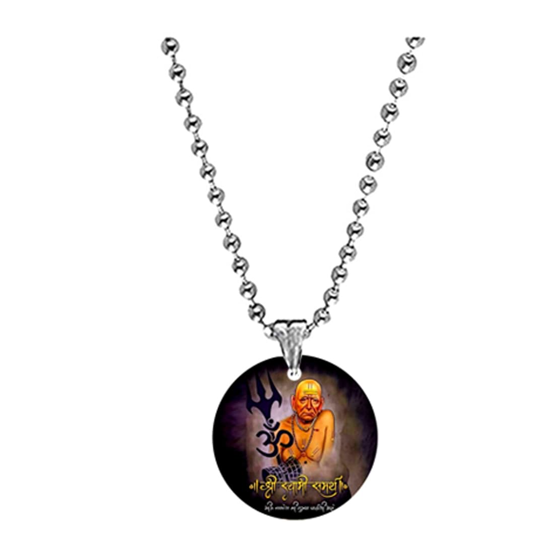 afh Shree Swami Samartha Acrylic Pendant with Bead Chain for Men and Women, Spiritual Traditional Fashion Accessory, Devotional Gift-picture-48