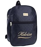 Mochila Personalizada Com Nome Do Bebê Maternidade Moderna Espaçosa (Preto Menina)