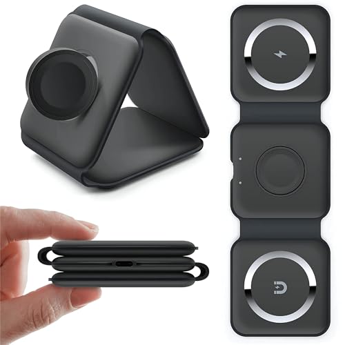 Galahad Go Travel Folding Wireless 3-in-1 Mag Charger NEW FOR 2023, Compatible with iPhone 15/14/13/12/Pro/Pro Max/Mini - Image 3
