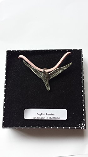 Pendentif B48 Falcon 2 en étain anglais fait main avec cordon réglable de 41 cm