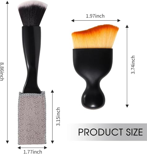Image of Car Interior Detail Dust Brush,Soft Car Interior Detailing Kit Tools,Dash Duster Brush for Auto,Truck,SUV,RV Interior Cleaning-3 PCS