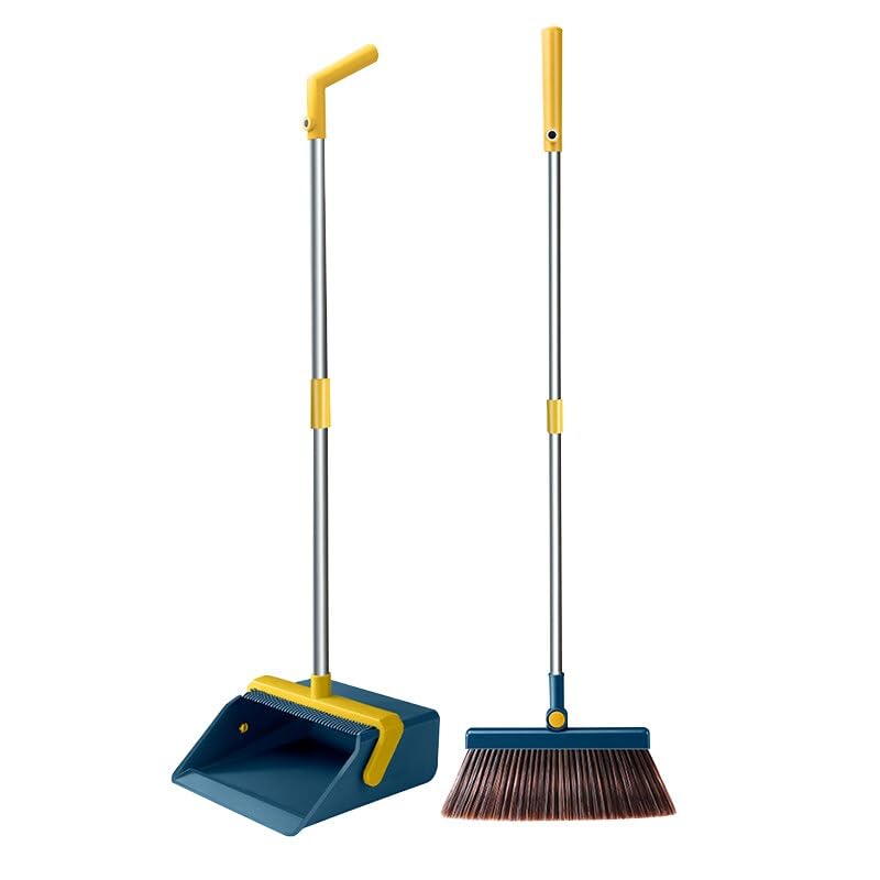 Juego de escoba y recogedor con asa, cepillo y recogedor para el hogar, limpiador de cocina, barrido de piso, vertical, recogedor de polvo
