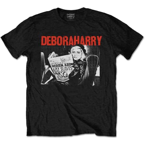 Image of Debbie Harry T Shirt Women are Just Slaves Blondie Band Logo Official Mens Black XL