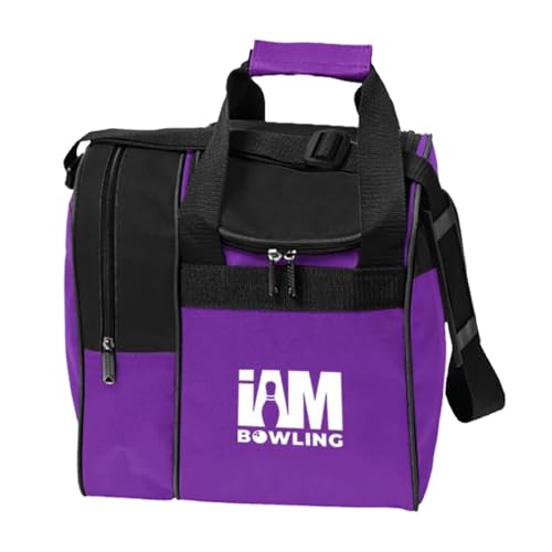 Logo Infusion Bowling Ball Bag with Shoe Compartment, Holds up to Size 11 Shoes and one bowling ball, Purple