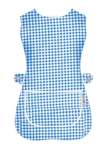 LINEN CLOSET Aventais de cozinha unissexo Hygea Tabard para mulher com bolsos para homens e mulheres, limpeza de catering, chef, avental de trabalho, Azul e rosa: