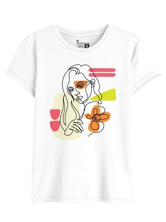 Image of Bon Organik Women's Cartoon Regular Fit T-Shirt