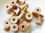 MyCraftSupplies Unfinished Wood Spools 1 1/8 x 7/8 inch Set of 25 Made in The USA