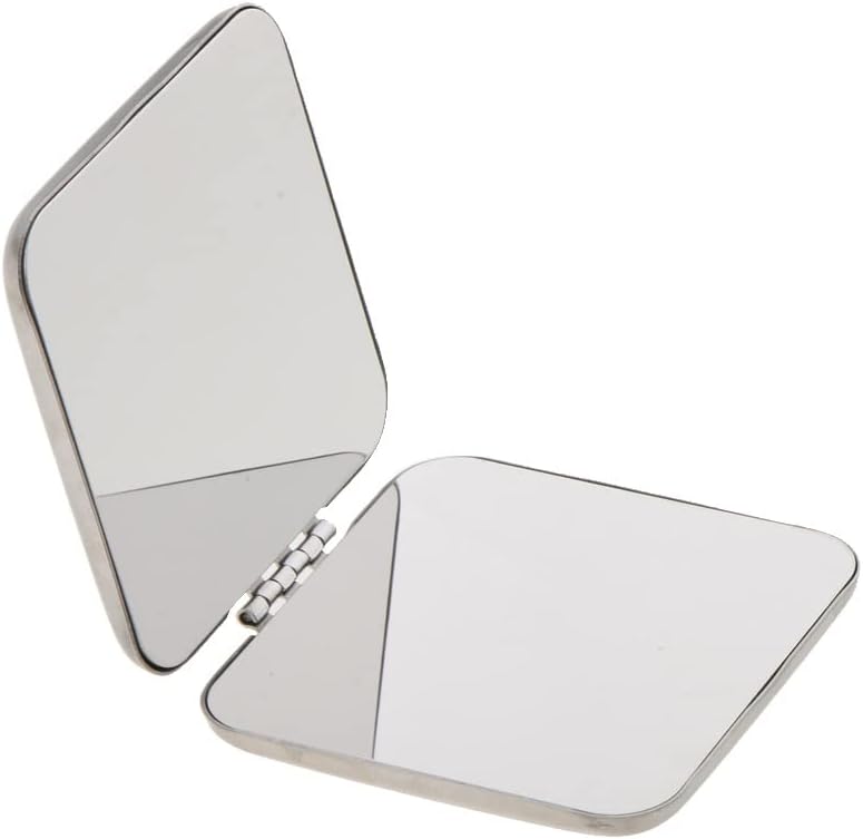 Portable Pocket Mini Square Full Stainless Steel Compact Cosmetic Bag Makeup Magnifying image 3