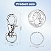 Logosophia 50 PCS Premium Keychain Making Kit - 25 Keychain Clips & 25 Key Rings, Metal Swivel Lobster Claw Clasps, for Jewelry Clasps&Name tag