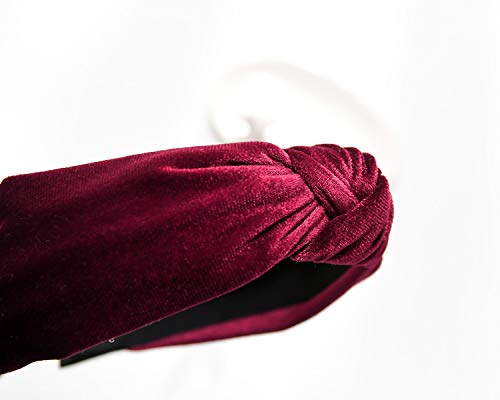 CÉLLOT 8 Pieces Solid Color Knoted Headbands Girls Velvet Knot Hair Hoop Wide Vintage Twisted Headwear for Woman Hair Accessories