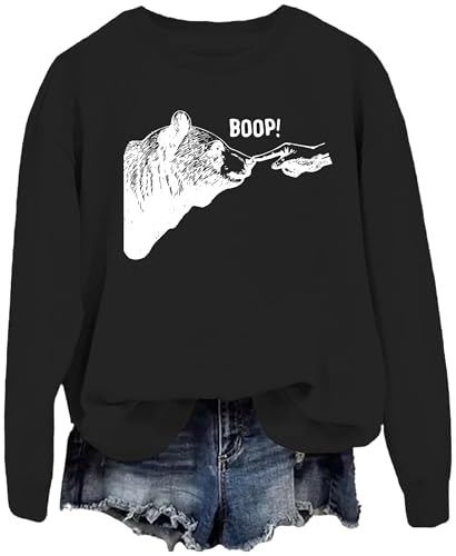 Boop Bear Sweatshirt & Hoodie Funny Bear Shirt Graphic Tees for Women Men T-Shirt3