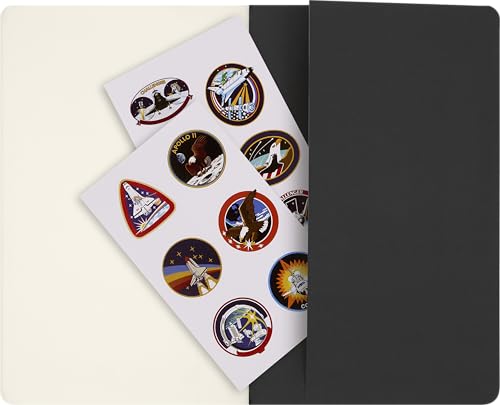 Moleskine Limited Edition NASA-inspired Cahier Journals, Soft Cover, Large (5" x 8.25"), Plain, Black/Gray, 80 pages (Set of 2) by Moleskine - Image 5