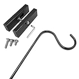 Hold It Mate Long Hanging Hook Mounting Kit - Decorative Hook Hanger for Bird Feeders Lanterns Windchimes Birdhouses Suet Feeder on Vertical Spindled Deck, Balcony or Porch Railing or Fence