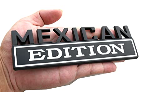 Image of 1pc 7 inch Large Mexican Edition Emblem Badges Decal Car Flag Decal Military Replacement for F150 F250 F350 Chevy Silverado 1500 2500 Chevrolet C10 C15 (White)