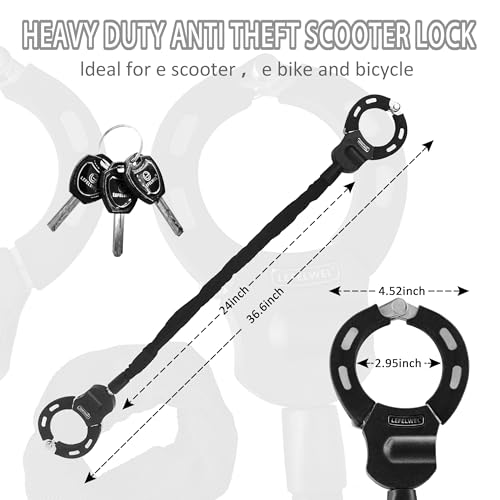 Electric Scooter Locks Anti Theft,Bike Chain Lock with Bag,Best Lock for Electric Scooter Xiaomi Segway Accessories - Image 3