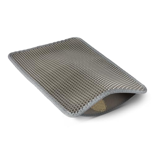 Amazon Basics – Katzenstreu-Matte, doppellagig, Grau, 61cm x 38cm