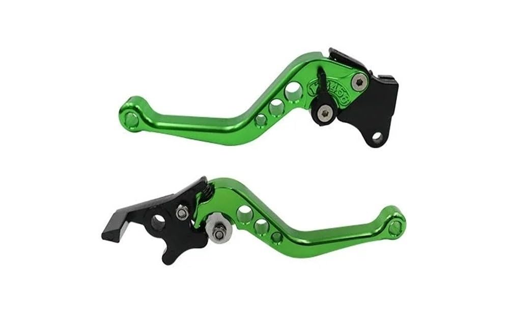 Beqlxta Green Brake Clutch Adjustable Lever​ Motorcycle Brake Handle Motorbike Modification Cnc Clutch Drum Lever Adjustable Handlebar Set Modified Parts(Green)