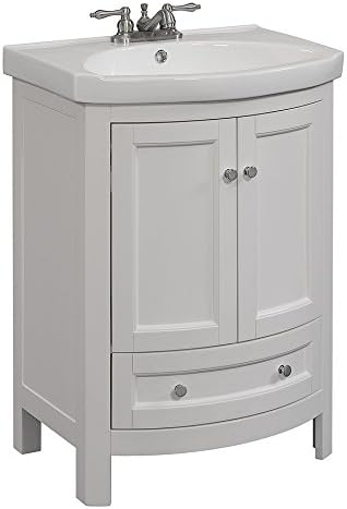 RunFine RFVA0069W Vanity, White Finish, 19 x 24.6 x 34"