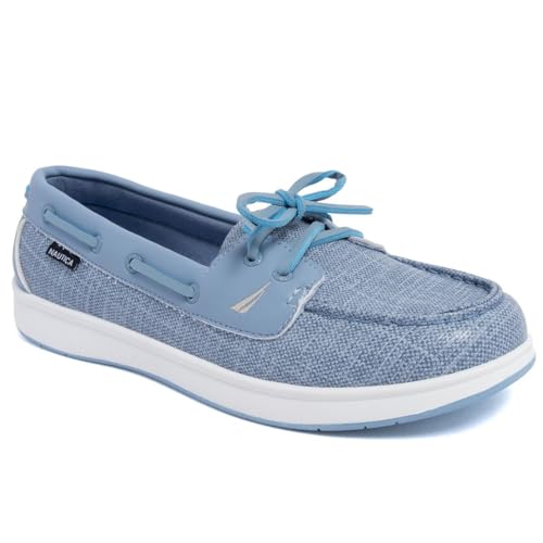 Image of Nautica Women's Casual Boat Shoes, Moc-Toe Loafers with Cushioned Insole, Deck Fashion Sneaker