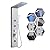 KINKIB LED Shower Panel Tower System, 6-in-1 Shower Tower with Rainfall Waterfall Shower Head, 2 Modes Powerful Body Jets, Handheld Shower and Tub Spout, Stainless Steel Shower Column, Brushed Finish