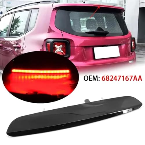 Lámpara de freno trasero alto para Jeep Renegade visibilidad superior en negro 3