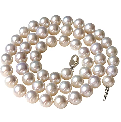 II White Pearl Necklace Genuine Cultured Freshwater (8.0-8.5mm; Necklace 16 Inch)