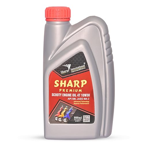 Image of Sharp Premium 10W30 Motorcycle Engine Oil - 800ML | API SM & JASO MA2 Certified | High-Performance 4-Stroke Bike Engine Oil