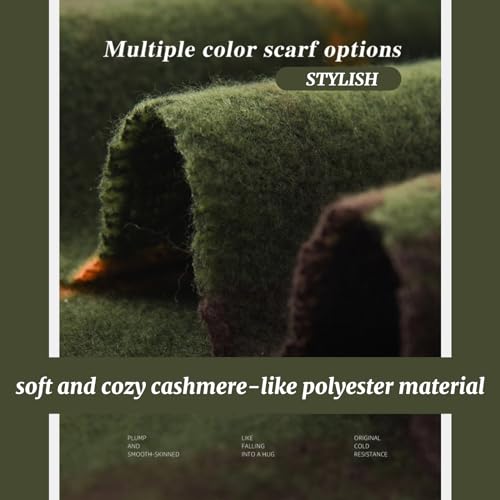 Scarf for Women Winter Fall Cashmere Feel Plaid Scarves Fashion Shawls Checked Long Knit Neck Wraps Soft Warm3