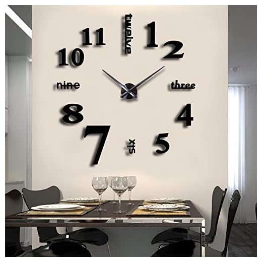 FASHION in THE CITY Large Frameless 3D DIY Mirror Surface Wall Clocks Modern Design for Living Room Bedroom Home Office Kids Room Hotel Coffee Hall Bar Wall Decoration
