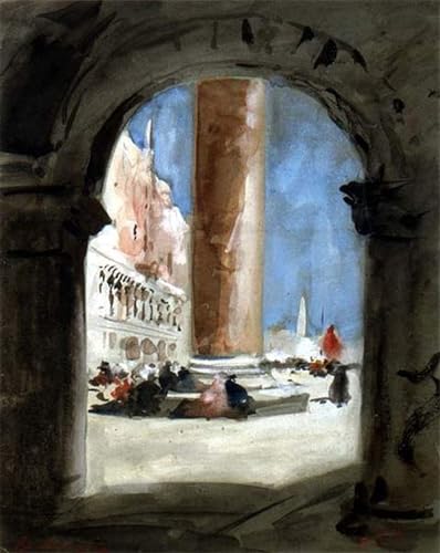 Tableaux la Colonne de Saint-Marc par Brabazon impression sur toile 60x90cm