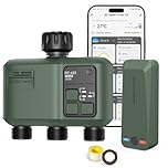 Shrivee Programmateur Arrosage Connecté 3 Voies Automatique WiFi avec RF433 Technologie Programmable Irrigation Timer pour Jardin