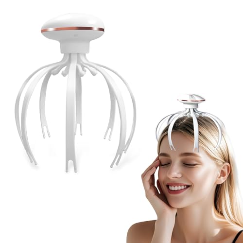 Massaggiatore elettrico per la Testa, Massaggio per la Testa Massage Ragno, Massaggio Rilassante per Pelle Capelluto, per Profondo Rilassamento e Sollievo Stress, Massaggia Cuoio Capelluto