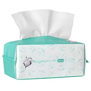 PTN gezichtsdoeken, vliesstof, wegwerp-gezichtsdoek, pure katoenen droge doeken, 100% katoen, 100 stuks voor baby’s…
